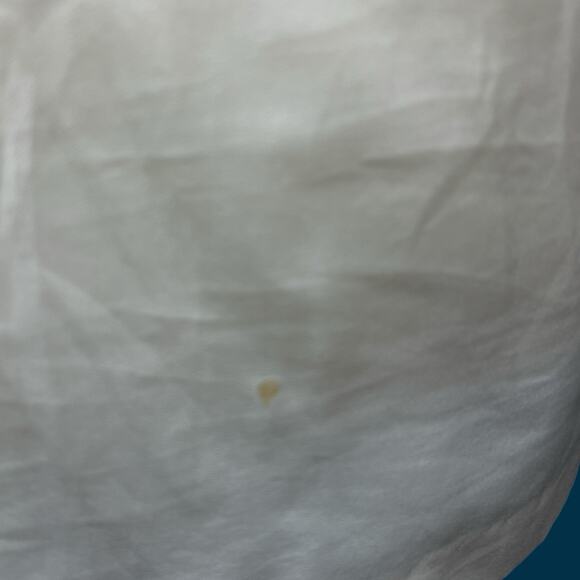 80's Vintage Cream Pleated Ruffle Tuxedo Side Button Ruffle Neck Blouse Top 16 - Picture 7 of 7